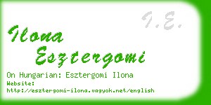 ilona esztergomi business card